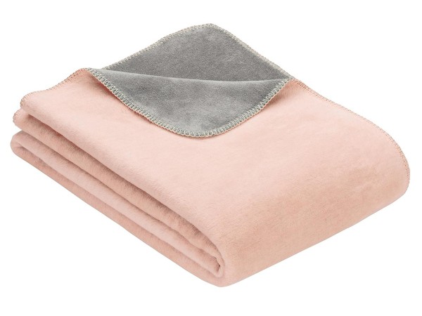 | Wohndecken grau rosa Doubleface Decken | 2340.581 Soldberg Uni | Wohndecke Dublin